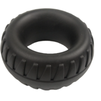 NEVER TYRED SILICONE COCK RING - BLACK MEDIUM